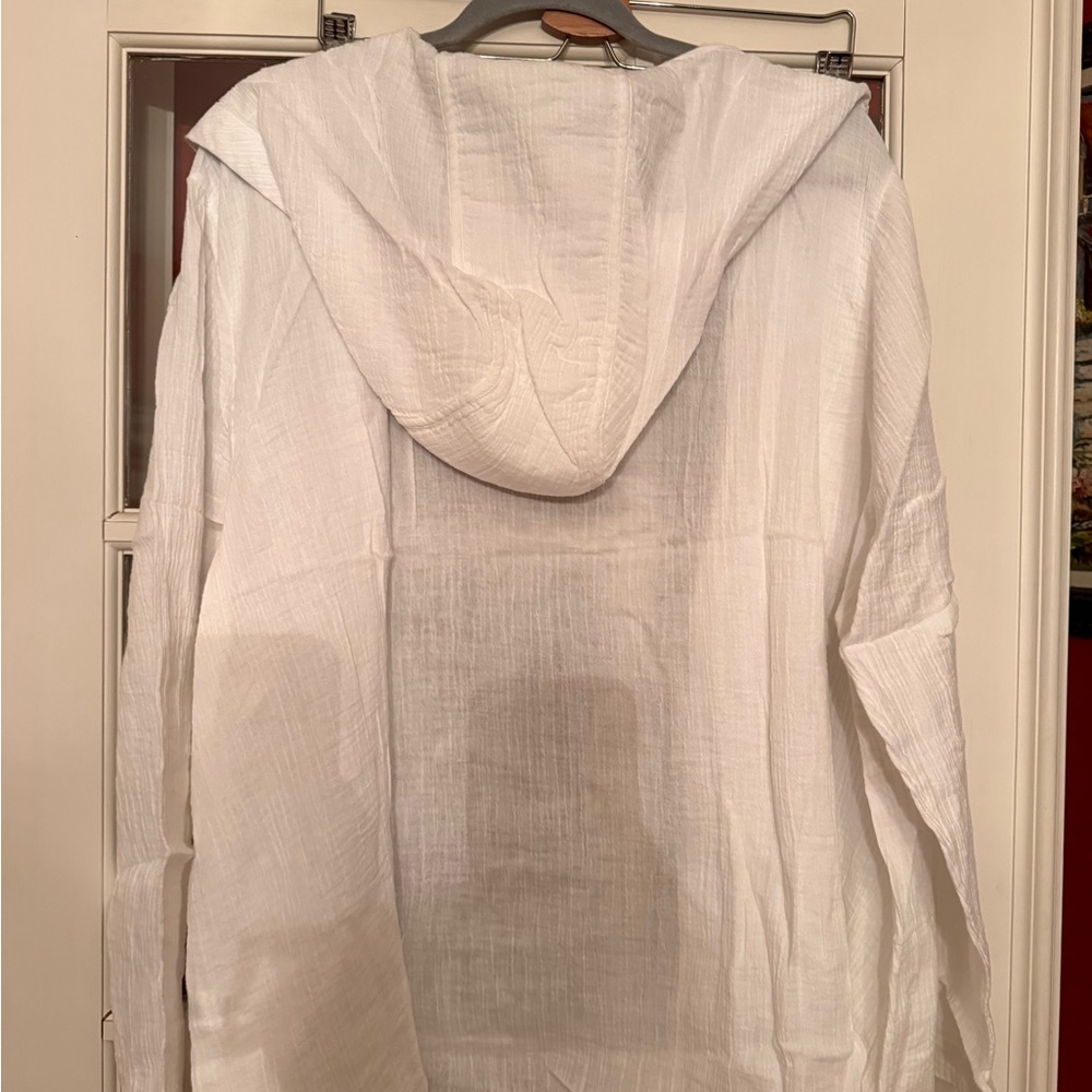 J. Jill Woman Crisp White Lightweight Jacket - Picture 2 of 5